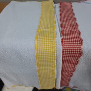 Pano de prato  com  barra 41cmx62cm