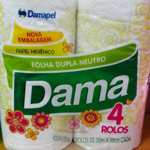 papel higiênico Dama 4 rolos